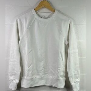 Everlane Sweatshirt White French Terry 100% Cotton Unisex